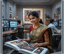 Photo Album Book Candid Designing Creation Wedding Birthday Saree Ceremony House Warming in Hyderabad Warangal Eluru Guntur Vijayawada Bangalore Mumbai Pune Ahmedabad Delhi INDIA